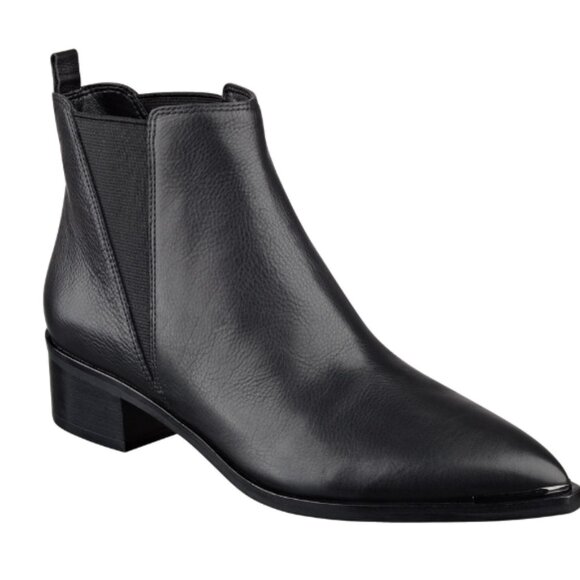 Marc Fisher Yale Chelsea Boots Black Leather 6.5 | Ankle Booties - Picture 1 of 15